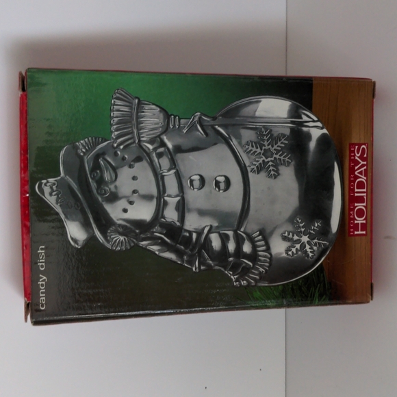 VTG Metal Snowman Candy Dish - Picture 5 of 5